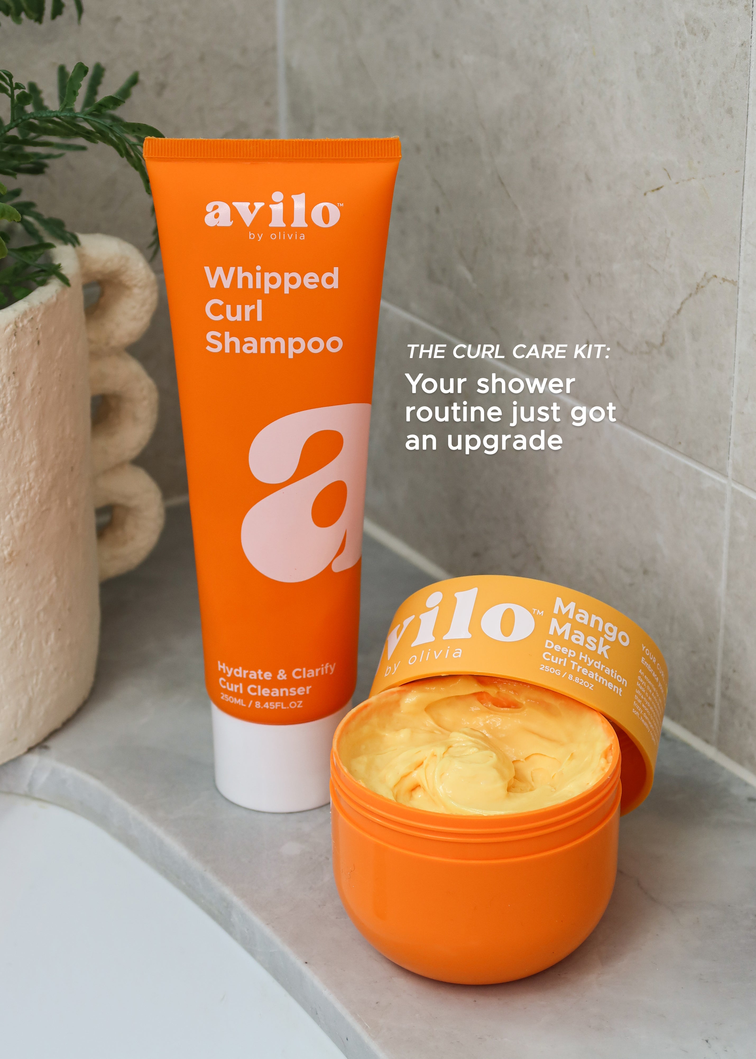 Curl Care shampoo and mask